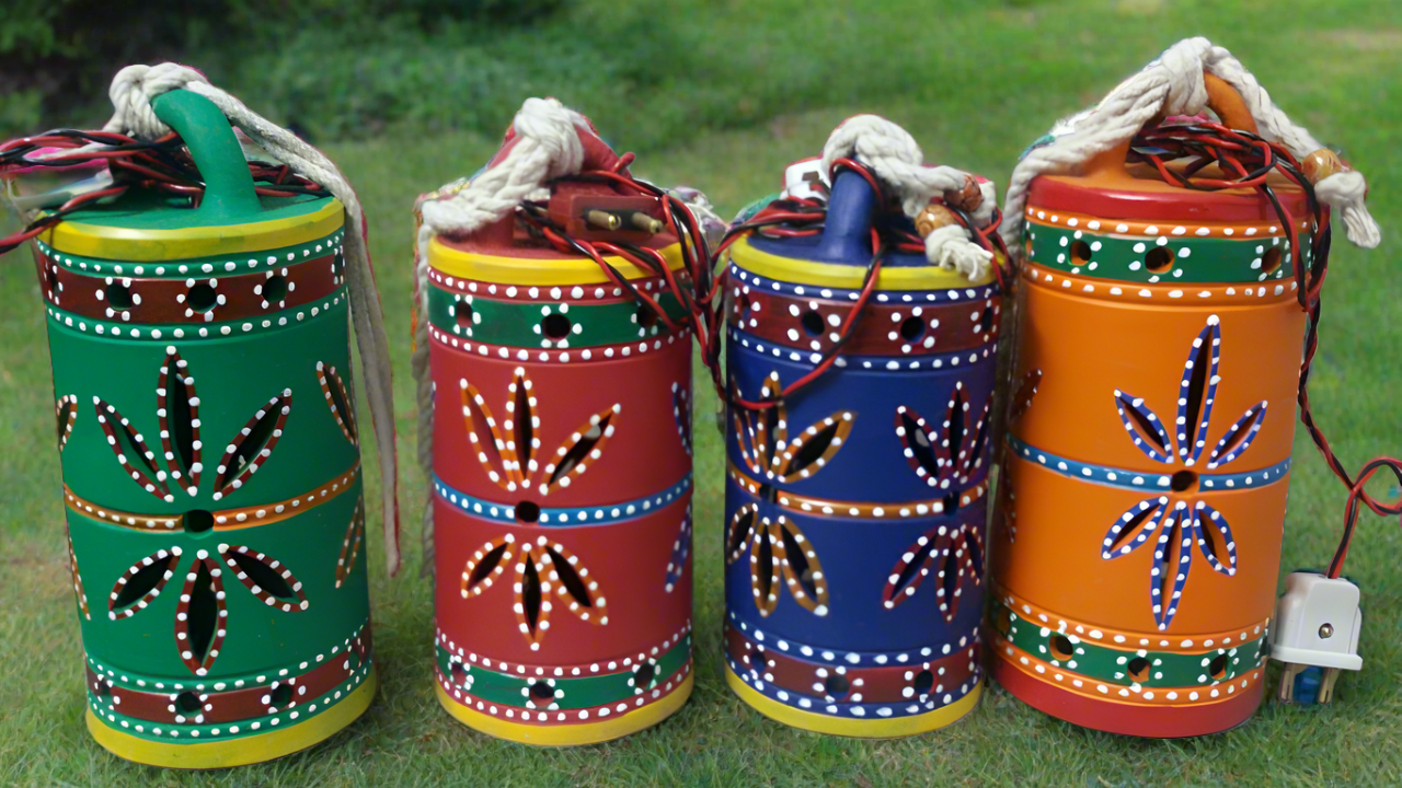 Hand-painted Clay Lanterns